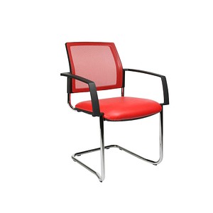 2 Topstar Besucherstühle BtoB 20 BB490A S01 rot Stoff von Topstar