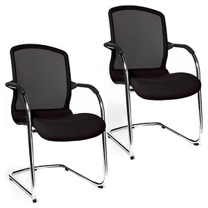 2 Topstar Besucherstühle Open Chair 100 OC590 T20 schwarz Stoff von Topstar