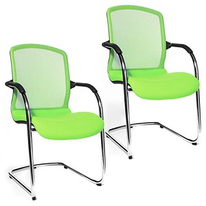 2 Topstar Besucherstühle Open Chair 100 OC590 T35 grün Stoff von Topstar