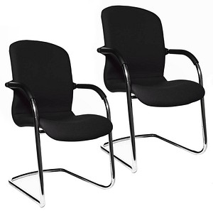 2 Topstar Besucherstühle Open Chair 110 OC690 T20 schwarz Stoff von Topstar
