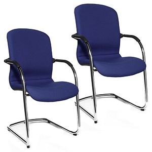 2 Topstar Besucherstühle Open Chair 110 OC690 T38 royalblau Stoff von Topstar