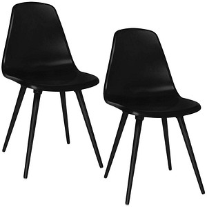 2 Topstar Schalenstühle T2020 FZ10SS-2 schwarz Kunststoff von Topstar