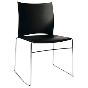 4 Topstar Besucherstühle W-Chair CH490-0 schwarz Kunststoff von Topstar