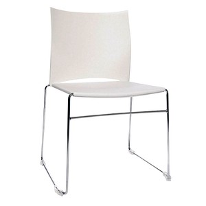 4 Topstar Besucherstühle W-Chair CH490-2 weiß Kunststoff von Topstar