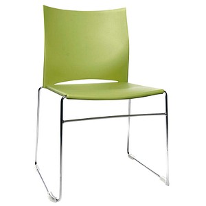 4 Topstar Besucherstühle W-Chair CH490-5 grün Kunststoff von Topstar