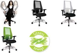 Topstar Bürodrehstuhl Lady Sitness Deluxe, schwarz Bezug: 100 % Polyester, stufenlose Sitzhöhenverstellung, - 1 Stück (LT29BT W500) von Topstar
