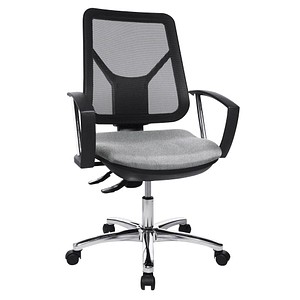 Topstar Bürostuhl Ergo Steel Net Stoff grau, Gestell chrom Topstar Bürostuhl Ergo Steel Net Stoff grau, Gestell chrom von Topstar