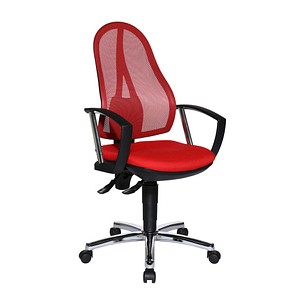 Topstar Bürostuhl Open Point P Plus, OP79A G21 Stoff rot, Gestell chrom von Topstar