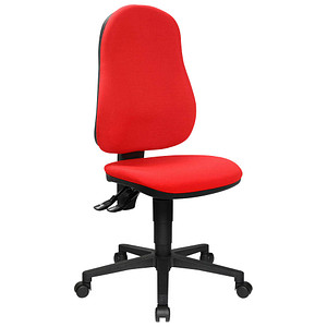 Topstar Bürostuhl Point 60, 8160G21 Stoff rot, Gestell schwarz von Topstar