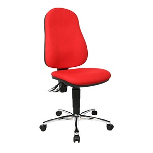 Topstar Bürostuhl Point 60, 8169G21 Stoff rot, Gestell chrom von Topstar