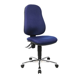 Topstar Bürostuhl Point 60, 8169G26 Stoff blau, Gestell chrom von Topstar