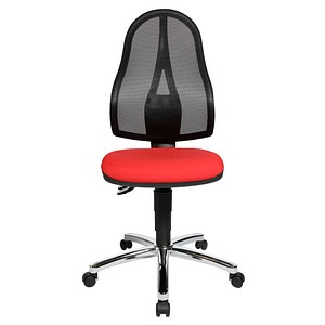 Topstar Bürostuhl Point 60 Netz, 8169NETG210 Stoff rot, Gestell chrom von Topstar