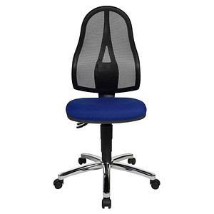 Topstar Bürostuhl Point 60 Netz, 8169NETG260 Stoff blau, Gestell chrom von Topstar