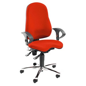 Topstar Bürostuhl Sitness® 10, SI59UG21 Stoff rot, Gestell chrom von Topstar