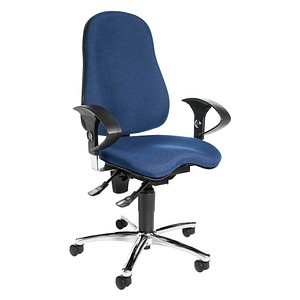 Topstar Bürostuhl Sitness® 10, SI59UG26 Stoff blau, Gestell chrom von Topstar