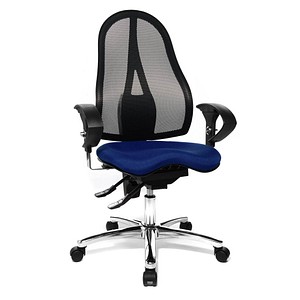 Topstar Bürostuhl Sitness® 15, ST19U G26 Stoff blau, Gestell chrom von Topstar