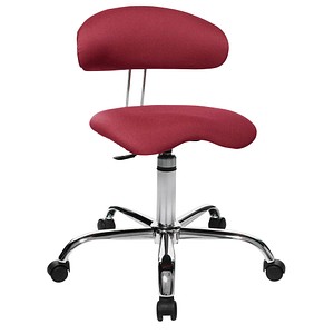 Topstar Bürostuhl Sitness® 40, ST290W51 Stoff rot, Gestell chrom von Topstar