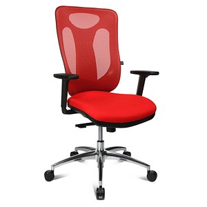 Topstar Bürostuhl Sitness Net Pro 100, NN39T T31 Stoff rot, Gestell alu von Topstar