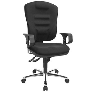 Topstar Bürostuhl Softec Synchro Deluxe, SOFTEC BC0 Stoff schwarz, Gestell chrom von Topstar