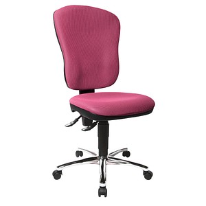 Topstar Bürostuhl Steel Point 80, 8189 BB1 Stoff rosa, Gestell chrom von Topstar