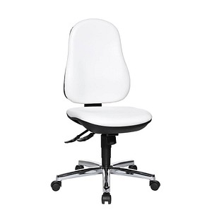 Topstar Bürostuhl Support® SY, 8559 D16 Kunstleder weiß, Gestell chrom von Topstar