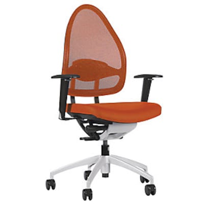 Topstar Design-Bürodrehstuhl mit Netzrücken, Höhe 550 mm, orange von Topstar