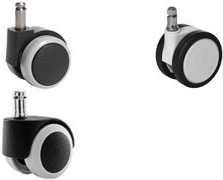 Topstar Design-Hartbodenrollen, groß, weiß für Parkett, Fliesen und Stein, Rollendurchmesser: 65 mm, - 1 Stück (6990W) von Topstar