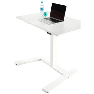 Topstar E-Table Home elektrisch höhenverstellbarer Schreibtisch weiß rechteckig, T-Fuß-Gestell weiß 100,0 x 70,0 cm von Topstar