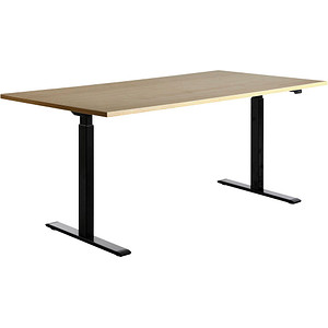 Topstar E-Table elektrisch höhenverstellbarer Schreibtisch ahorn rechteckig, T-Fuß-Gestell schwarz 180,0 x 80,0 cm Topstar E-Table elektrisch höhenverstellbarer Schreibtisch ahorn rechteckig, T-Fuß-Gestell schwarz 180,0 x 80,0 cm von Topstar
