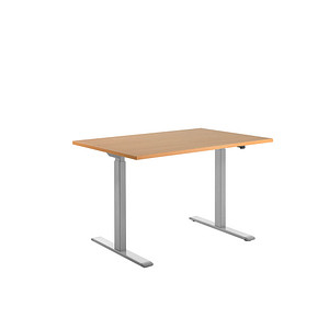 Topstar E-Table elektrisch höhenverstellbarer Schreibtisch buche rechteckig, T-Fuß-Gestell grau 120,0 x 80,0 cm Topstar E-Table elektrisch höhenverstellbarer Schreibtisch buche rechteckig, T-Fuß-Gestell grau 120,0 x 80,0 cm von Topstar