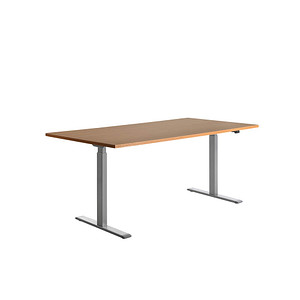 Topstar E-Table elektrisch höhenverstellbarer Schreibtisch buche rechteckig, T-Fuß-Gestell grau 180,0 x 80,0 cm Topstar E-Table elektrisch höhenverstellbarer Schreibtisch buche rechteckig, T-Fuß-Gestell grau 180,0 x 80,0 cm von Topstar