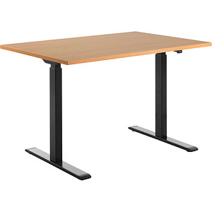 Topstar E-Table elektrisch höhenverstellbarer Schreibtisch buche rechteckig, T-Fuß-Gestell schwarz 120,0 x 80,0 cm Topstar E-Table elektrisch höhenverstellbarer Schreibtisch buche rechteckig, T-Fuß-Gestell schwarz 120,0 x 80,0 cm von Topstar