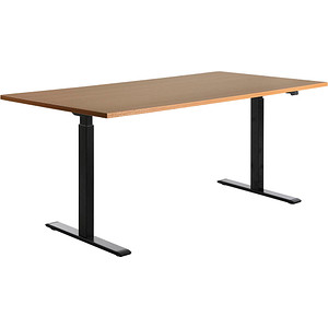 Topstar E-Table elektrisch höhenverstellbarer Schreibtisch buche rechteckig, T-Fuß-Gestell schwarz 180,0 x 80,0 cm Topstar E-Table elektrisch höhenverstellbarer Schreibtisch buche rechteckig, T-Fuß-Gestell schwarz 180,0 x 80,0 cm von Topstar