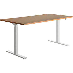 Topstar E-Table elektrisch höhenverstellbarer Schreibtisch buche rechteckig, T-Fuß-Gestell weiß 160,0 x 80,0 cm Topstar E-Table elektrisch höhenverstellbarer Schreibtisch buche rechteckig, T-Fuß-Gestell weiß 160,0 x 80,0 cm von Topstar