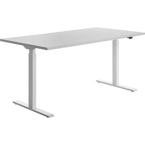 Topstar E-Table elektrisch höhenverstellbarer Schreibtisch lichtgrau rechteckig, T-Fuß-Gestell weiß 160,0 x 80,0 cm Topstar E-Table elektrisch höhenverstellbarer Schreibtisch lichtgrau rechteckig, T-Fuß-Gestell weiß 160,0 x 80,0 cm von Topstar
