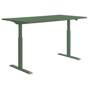 Topstar E-Table elektrisch höhenverstellbarer Schreibtisch mintgrün rechteckig, T-Fuß-Gestell grün 160,0 x 80,0 cm von Topstar