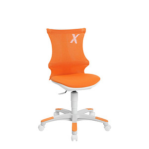 Topstar Kinderdrehstuhl Sitness X Chair 10, FX130CR44 Stoff orange, Gestell weiß von Topstar