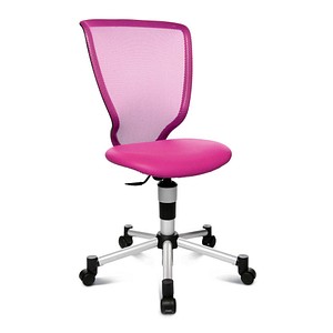 Topstar Kinderdrehstuhl Titan Junior, 71487 S04 Stoff rosa, Gestell silber von Topstar