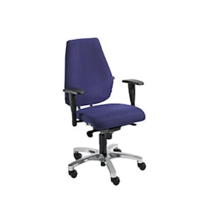 Topstar Operator-Drehstuhl, Flachsitz mit Knierolle und Body Balance Tec®, blau von Topstar