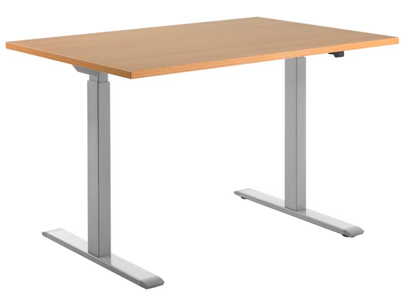 Topstar Sitz-/Steh-Schreibtisch, (B)1.200 mm, grau/buche von Topstar
