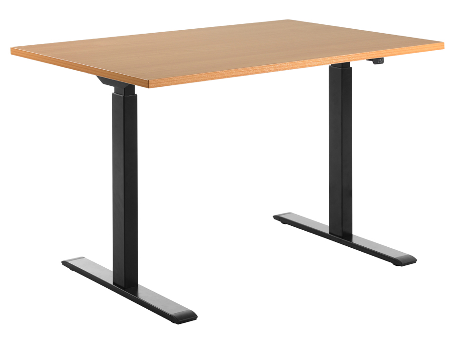 Topstar Sitz-/Steh-Schreibtisch, (B)1.200 mm, schwarz/ahorn von Topstar