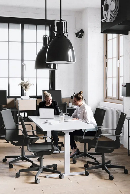 Topstar Sitz-/Steh-Schreibtisch, (B)1.200 mm, weiß/ahorn von Topstar