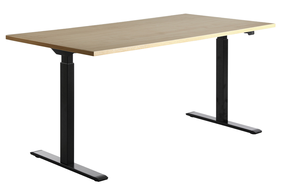 Topstar Sitz-/Steh-Schreibtisch, (B)1.600 mm, schwarz/ahorn von Topstar
