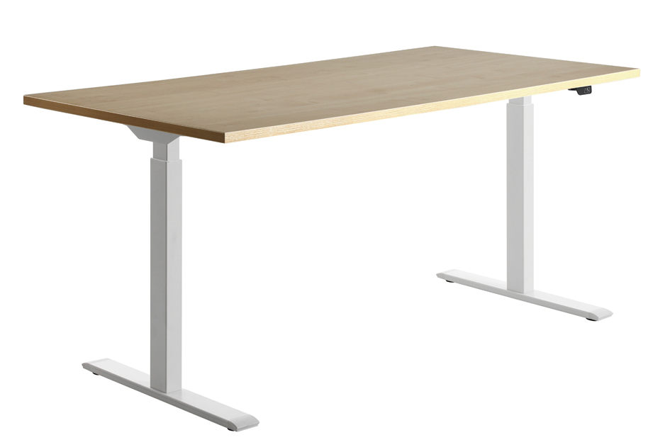 Topstar Sitz-/Steh-Schreibtisch, (B)1.600 mm, weiß/ahorn von Topstar