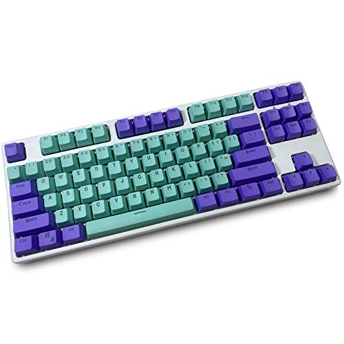 Topwang Tastaturen, 87 PBT Tasten Tastaturen Mechanische Tastaturen Doppelte Backlit Word Transparent Farbspieltastaturen für US Layout Tastatur für Cherry MX Tastaturen von Topwang