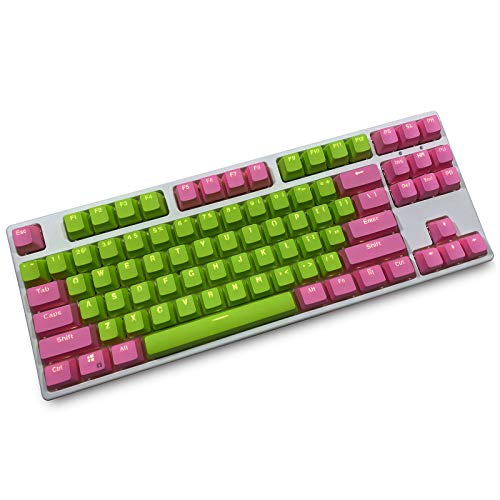 Topwang Tastaturen, 87 PBT Tasten Tastaturen Mechanische Tastaturen Doppelte Backlit Word Transparent Farbspieltastaturen für US Layout Tastatur für Cherry MX Tastaturen von Topwang