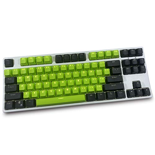 Topwang Tastaturen, 87 PBT Tasten Tastaturen Mechanische Tastaturen Doppelte Backlit Word Transparent Farbspieltastaturen für US Layout Tastatur für Cherry MX Tastaturen von Topwang