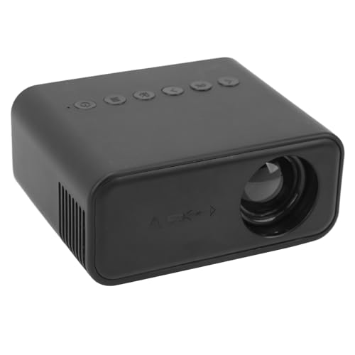Mini-Projektor, tragbarer Projektor HD 1080P mit Fernbedienung, eingebauter Lautsprecher, USB-betriebener tragbarer Projektor für Familienbüro, 100–240 V von Topyond