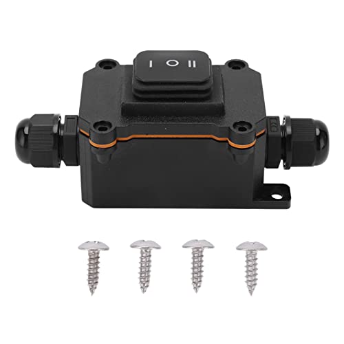 Topyond 3 Position Ein/Aus/auf Rocker Switch 12V 16A wasserdichtes IP68 für Autoboot RV Marine Haushalt Flammhemmungskontakte, Universal Fit 3 -Wege -Switch von Topyond