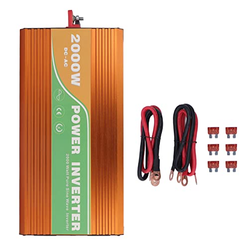 Topyond Wechselrichter, 2000W Reine Sinuswellenleistung Wechselrichter -Ausgangsspannungsumwandler für das Auto für das Auto (DC12V) von Topyond